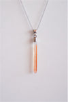 COLGANTE PUNTA DE AQUA AURA NARANJA PLATA DE LEY