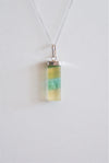 Colgante fluorita multicolor en plata de ley