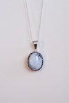 Colgante Rustico de Piedra Luna en plata