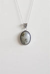 Colgante de Merlinita o ágata dendrita en plata