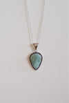 Colgante Rústico de Larimar en plata