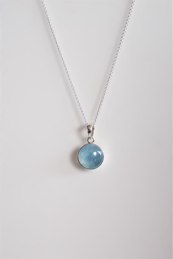 Colgante Aguamarina de brasil en plata calidad extra