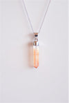 COLGANTE PUNTA DE AQUA AURA NARANJA PLATA DE LEY