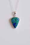 Colgante azurita en plata de ley 