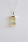 Colgante fluorita multicolor en plata de ley