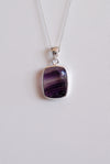 Colgante fluorita plata de ley