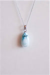 Colgante gota de larimar en plata de ley