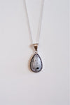 Colgante Rustico de Piedra Luna en plata