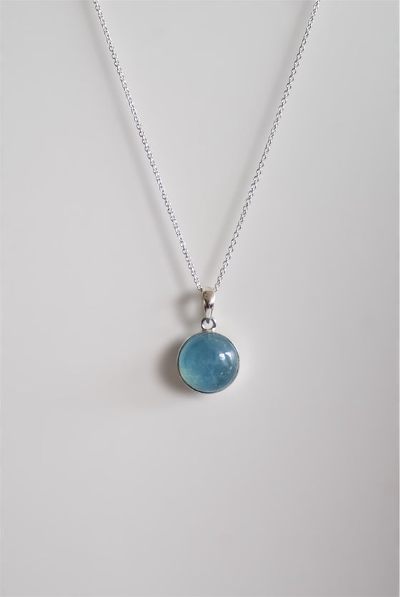 Colgante Aguamarina de brasil en plata calidad extra