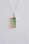 Colgante fluorita multicolor en plata de ley