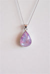 Colgante piedra luna rosa en plata de ley