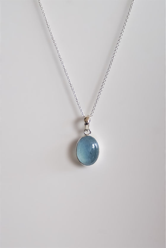 Colgante Aguamarina de brasil en plata calidad extra