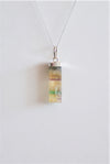 Colgante fluorita multicolor en plata de ley