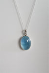 Colgante Aguamarina de brasil en plata calidad extra