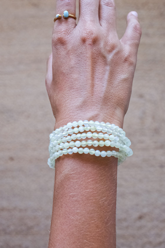 Pulsera de Jade verde en 4mm