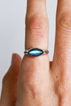 Anillo Ajna de labradorita en plata