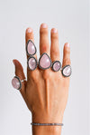 ANILLO AJUSTABLE DE CUARZO ROSA