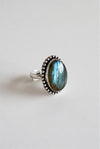 Anillo ajustable de labradorita