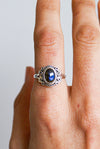 Anillo ananda de labradorita en plata