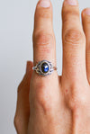 Anillo ananda de labradorita en plata