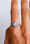 Anillo Asha de Piedra Luna en plata