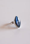 Anillo labradorita plata de ley