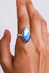 Anillo labradorita plata de ley