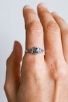 Anillo Bija Labradorita en plata