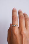 Anillo Aguamarina y Calcedonia