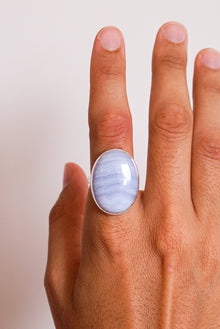  Anillo de Calcedonia en plata de ley