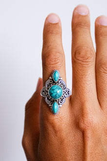  Anillo de turquesa en plata