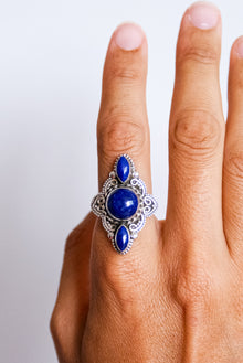  Anillo Calma de Lapislázuli en plata