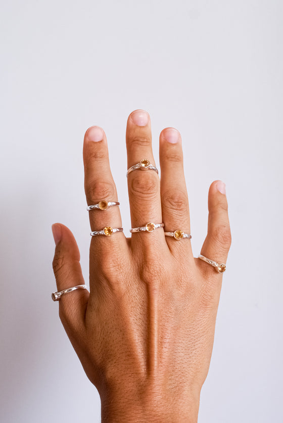 ANILLO DE CITRINO PLATA DE LEY 925