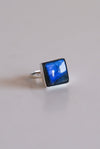 Anillo labradorita plata de ley