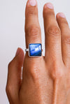 Anillo labradorita plata de ley