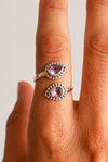 anillo ajustable amatista
