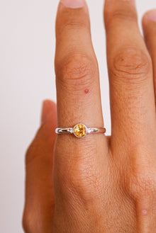 ANILLO DE CITRINO PLATA DE LEY 925