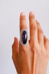 anillo de amatista en plata de ley