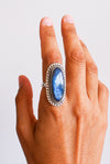Anillo dharma labradorita en plata de ley
