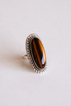 Anillo ojo de tigre plata de ley