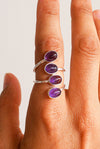 ANILLO AJUSTABLE DIOSA DE AMATISTA EN PLATA DE LEY