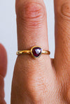 ANILLO DE GRANATE BAÑO DE ORO