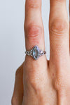 Anillo kaya topacio azul en plata