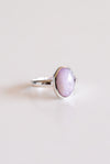 Anillo kunzita plata de ley
