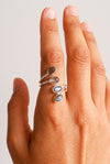 anillo ajustable labradorita