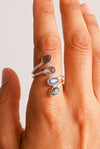 anillo ajustable labradorita