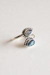 Anillo labradorita plata de ley ajustable