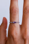 Anillo maya amatista plata de ley