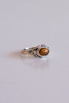 Anillo ojo de tigre plata de ley