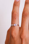 anillo piedra luna en plata
